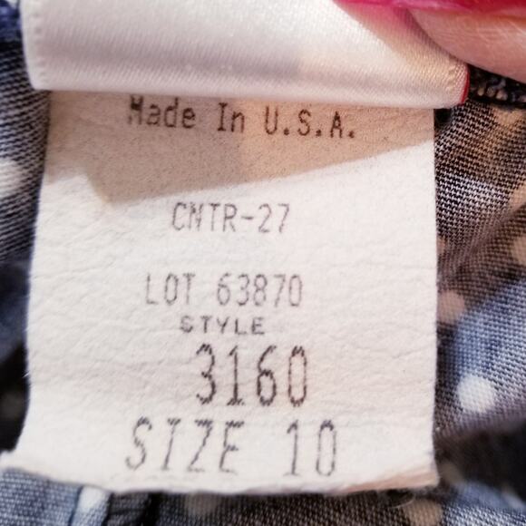 G.W. Division of Graff Women's Navy & White Polka Dot Capris Elastic Waist Sz 10 - Picture 7 of 8